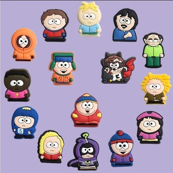 NWT * South Park 15-pc Croc Shoe Charms -Kenny Kyle Stan Cartman Mysterion Wendy - Picture 3 of 5